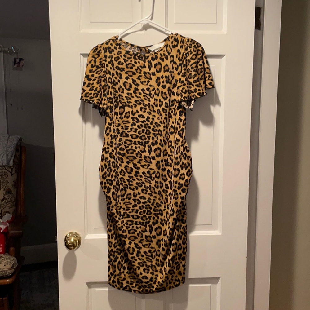 Maternity leopard print dress
